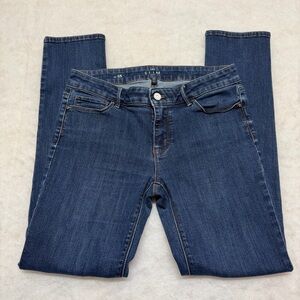 White House Black Market The Slim Mid Rise Jean Dark Wash Sz 4S